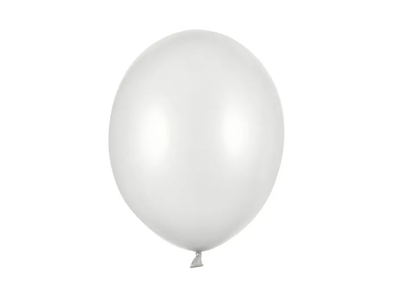 Латексови балони металик, сребристи, 30 см - Party Design