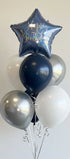 Сет от 7 балона Silver and Navy с хелий