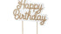 Свещичка Happy Birthday в студено злато